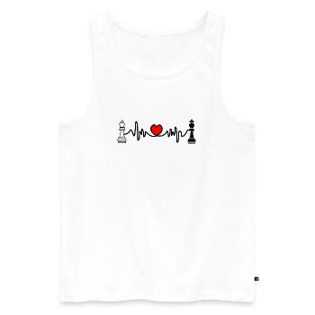 Chess cardio king black and queen white - Men's Premium Organic Tank Top - white - Front - Michal (187cm)