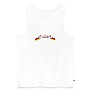 Amateur de bière avec drapeau DE - Débardeur bio Premium Homme - blanc - Devant - Michal (187cm)