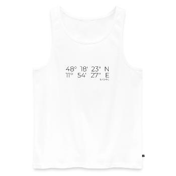 Coordinates Erding - Men's Premium Organic Tank Top - white - Front - AI Model Male 178 light (178cm)