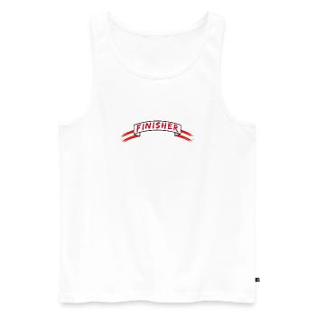FINISHER RUN Banderole Austria - Männer Premium Bio Tank Top - Weiß - Vorne - AI Model Male 178 light (178cm)