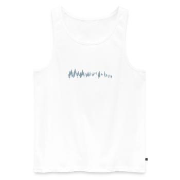 Serene Forest Silhouette Illustration - Men's Premium Organic Tank Top - white - Front - Michal (187cm)