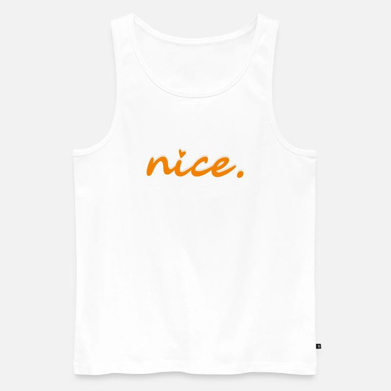 nice (orange mit hellem Schatten) - Männer Premium Bio Tank Top - Weiß