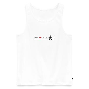 Paris Frankreich Eiffelturm - Männer Premium Bio Tank Top - Weiß - Vorne - Michal (187cm)