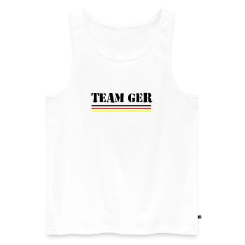 Deutschland Team Germany Fahne - Männer Premium Bio Tank Top - Weiß - Vorne - AI Model Male 178 light (178cm)