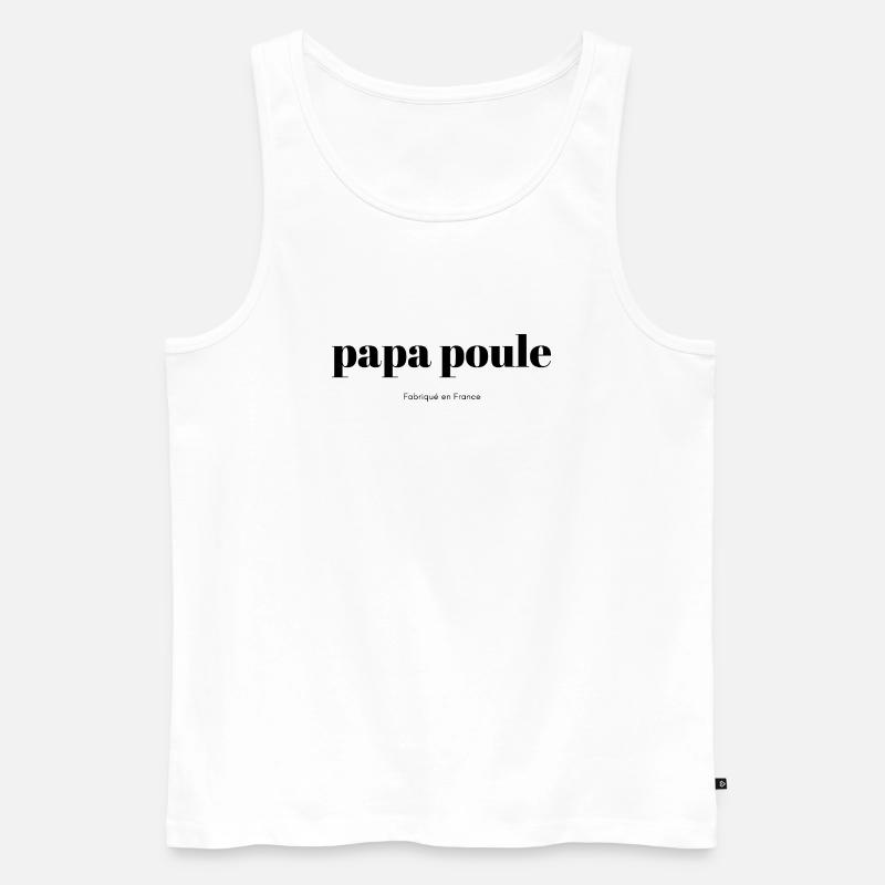 Daddy-Chicken-script - Men's Premium Organic Tank Top - white