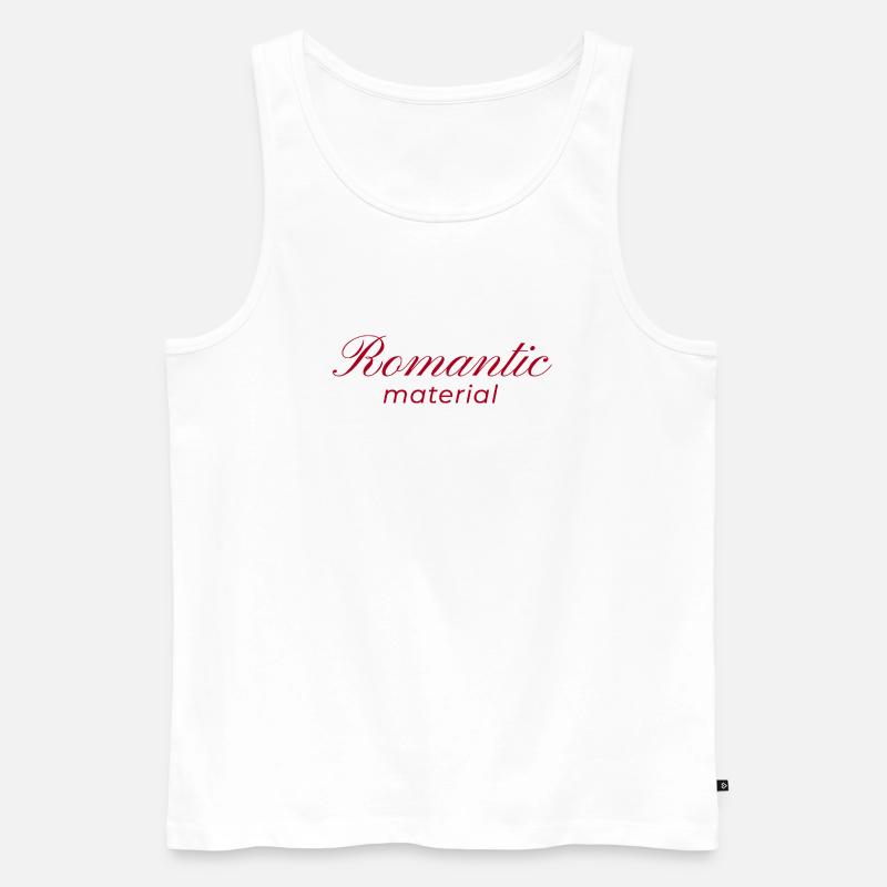 Typografie-Design Romantic Material - Männer Premium Bio Tank Top - Weiß
