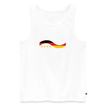 Drapeau Allemand - Allemagne - Débardeur bio Premium Homme - blanc - Devant - AI Model Male 178 light (178cm)