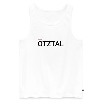 ötztal süßer text  - Männer Premium Bio Tank Top - Weiß - Vorne - AI Model Male 178 light (178cm)