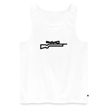 Scharfschütze - Männer Premium Bio Tank Top - Weiß - Vorne - Michal (187cm)