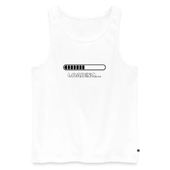 Chargement - Débardeur bio Premium Homme - blanc - Devant - AI Model Male 178 light (178cm)