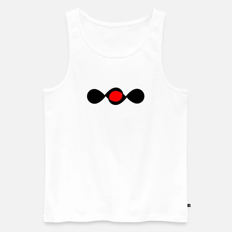 Red Infinity Spotlight - Männer Premium Bio Tank Top - Weiß
