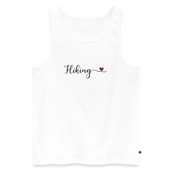 Typographie du cœur de randonnée - Débardeur bio Premium Homme - blanc - Devant - Michal (187cm)