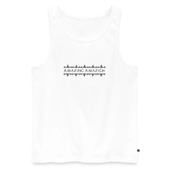 Amazing Amazigh - Débardeur bio Premium Homme - blanc - Devant - AI Model Male 178 light (178cm)