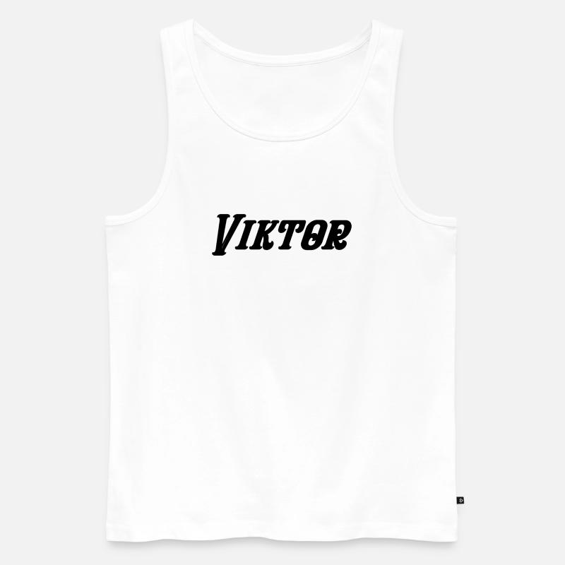  Viktor - Männer Premium Bio Tank Top - Weiß