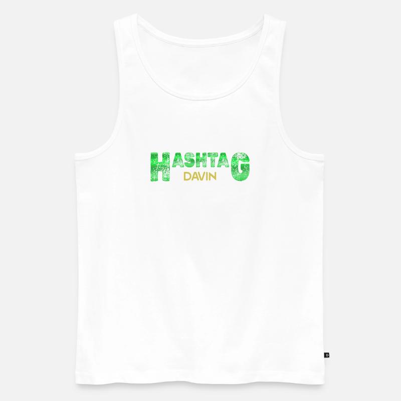 Davin Davin - Men's Premium Organic Tank Top - white