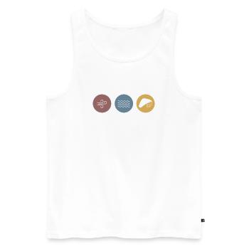 Colorful Icons Kite - Men's Premium Organic Tank Top - white - Front - Michal (187cm)