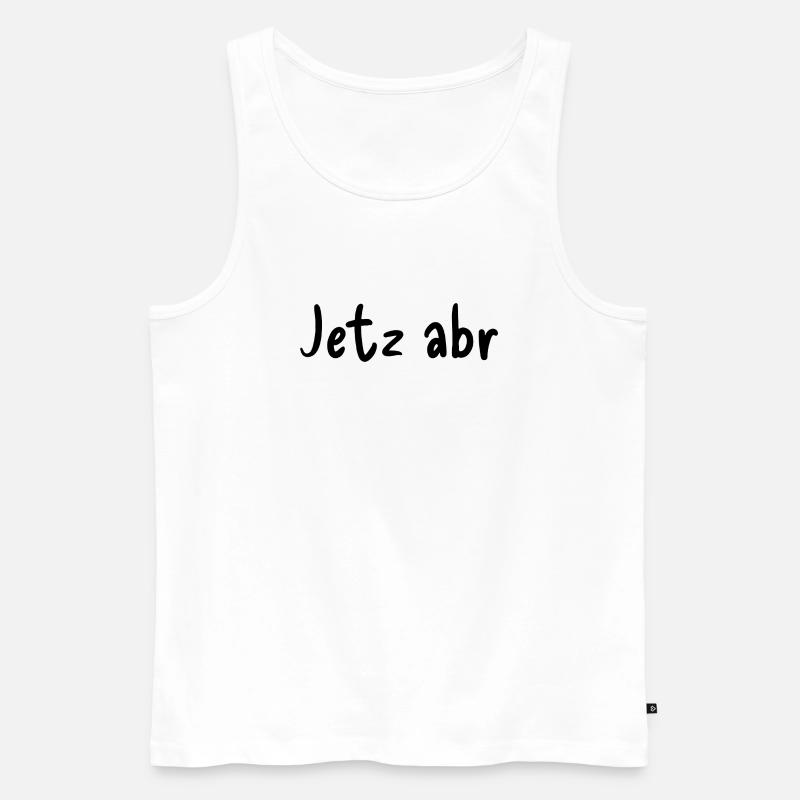 Jetz abr - Männer Premium Bio Tank Top - Weiß