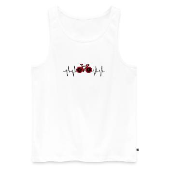 Bicycle heartbeat bike race - Men's Premium Organic Tank Top - white - Front - Michal (187cm)