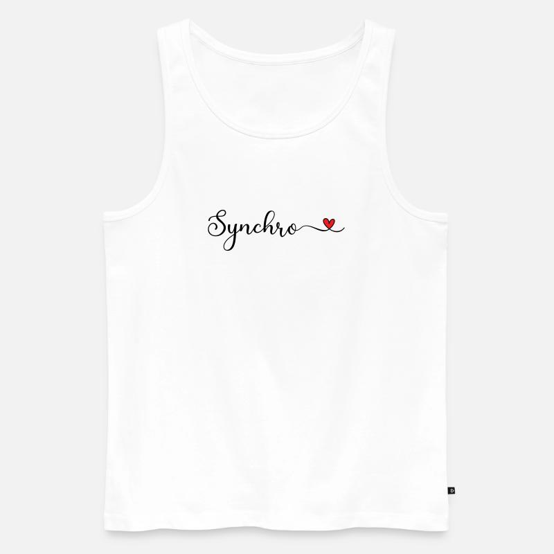 Synchronschwimmen - Männer Premium Bio Tank Top - Weiß