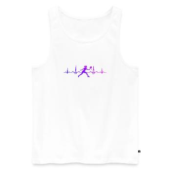 Geschenkidee für Padel Club Fans mit Padel Zubehör - Männer Premium Bio Tank Top - Weiß - Vorne - AI Model Male 178 light (178cm)