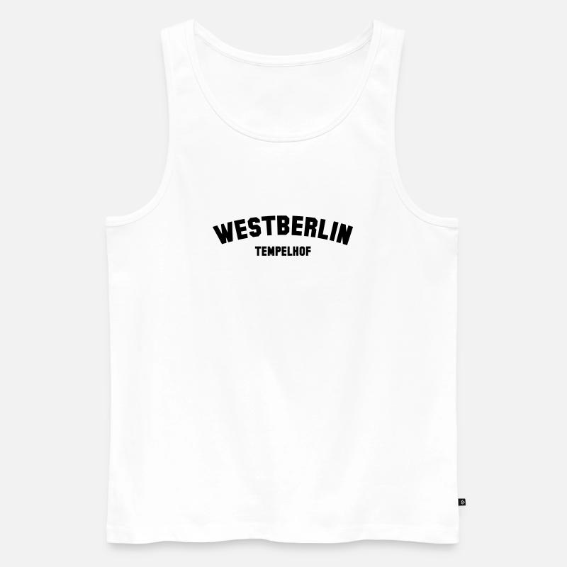 TEMPELHOF - Männer Premium Bio Tank Top - Weiß
