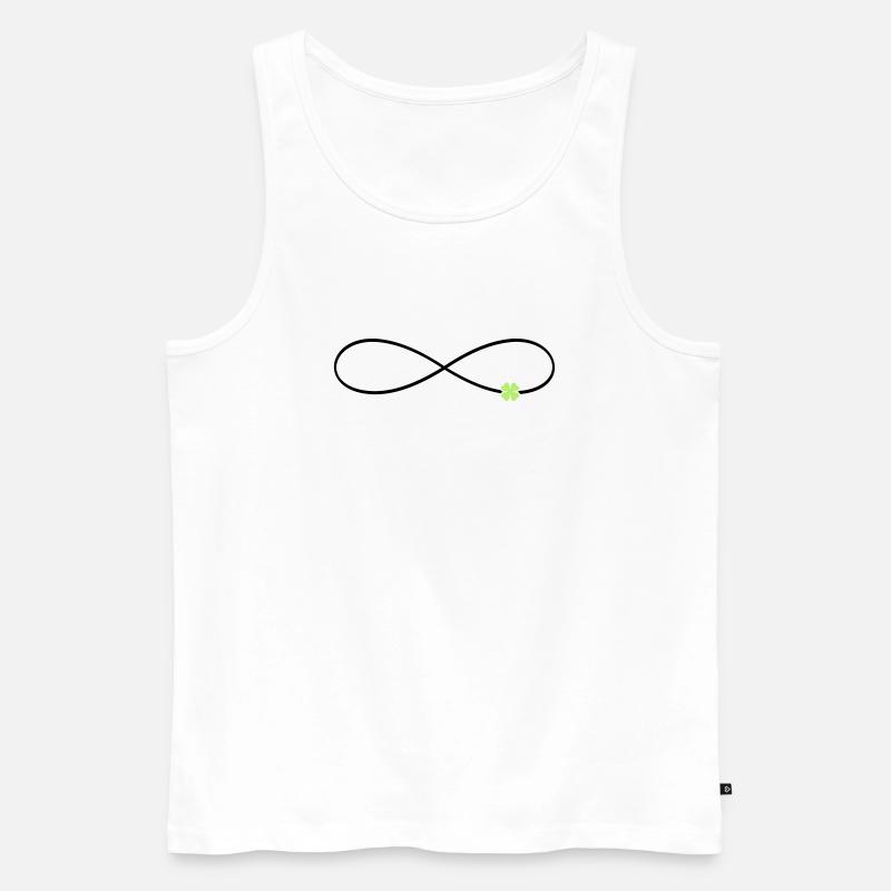 Unendlichkeitszeichen Glück Kleeblatt  - Männer Premium Bio Tank Top - Weiß