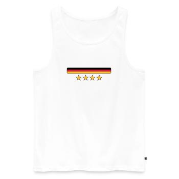 Deutschland - Débardeur bio Premium Homme - blanc - Devant - AI Model Male 178 light (178cm)