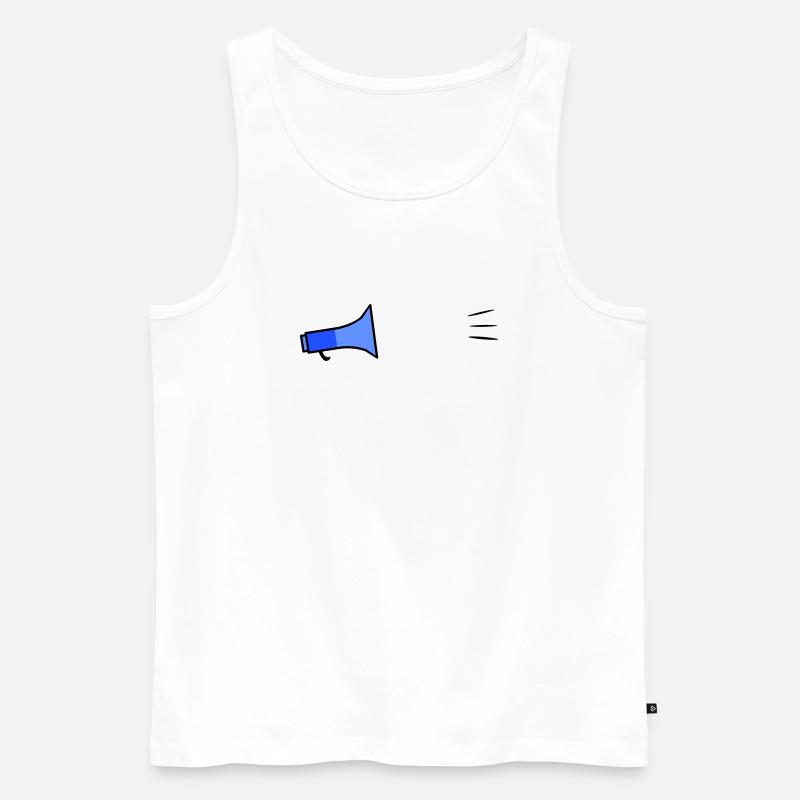 Megafon Text-Template - Männer Premium Bio Tank Top - Weiß