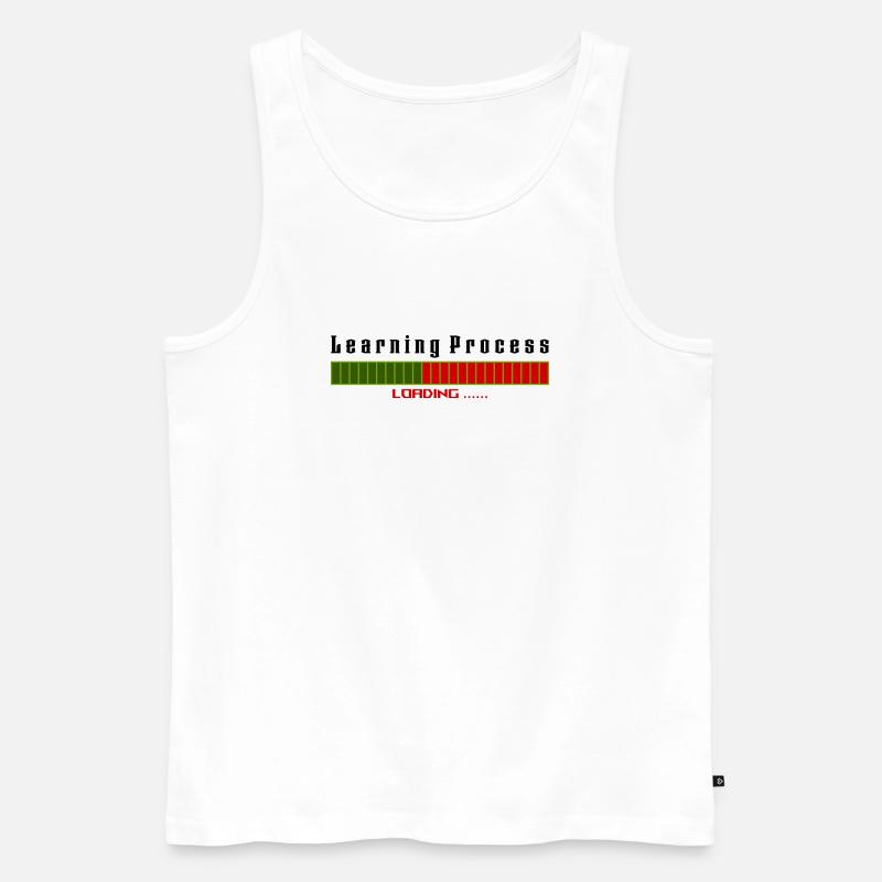 Learning Process Loading white shirt - Männer Premium Bio Tank Top - Weiß