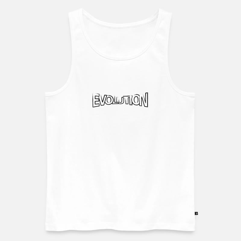 Evolution claim - Men's Premium Organic Tank Top - white