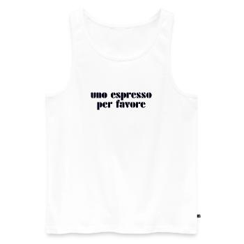 Espresso Italia Italien - Männer Premium Bio Tank Top - Weiß - Vorne - AI Model Male 178 light (178cm)