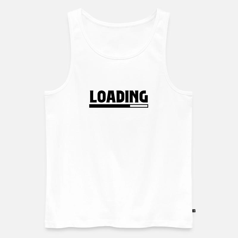 Loading - Männer Premium Bio Tank Top - Weiß