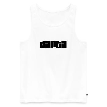 Dart,Darts - Männer Premium Bio Tank Top - Weiß - Vorne - Michal (187cm)