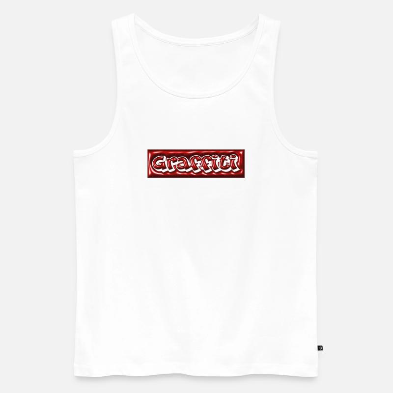 Graffiti Bubble 3D  - Männer Premium Bio Tank Top - Weiß