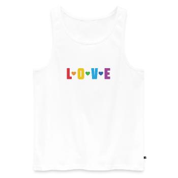 LGBT Pride Month - Liebe ist Liebe - Männer Premium Bio Tank Top - Weiß - Vorne - Michal (187cm)