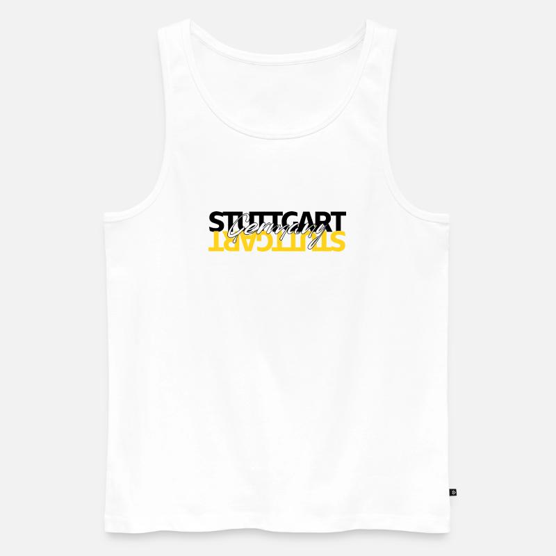 Stuttgart Germany - Männer Premium Bio Tank Top - Weiß