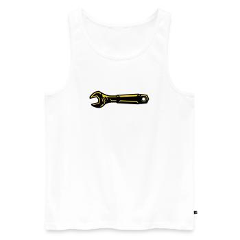 Tournevis mécanique d’outil à molette - Débardeur bio Premium Homme - blanc - Devant - Michal (187cm)