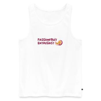 Passionsfrucht Enthusiast - Männer Premium Bio Tank Top - Weiß - Vorne - Michal (187cm)