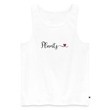 Plants Heart niedliche Typografie - Männer Premium Bio Tank Top - Weiß - Vorne - Michal (187cm)