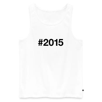 2015 Jahrgang 11 Jahre 11. Geburtstag - Männer Premium Bio Tank Top - Weiß - Vorne - AI Model Male 178 light (178cm)