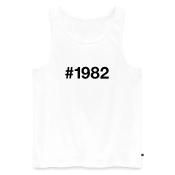 1982 Jahrgang 44 Jahre alt 44. Geburtstag - Männer Premium Bio Tank Top - Weiß - Vorne - AI Model Male 178 light (178cm)