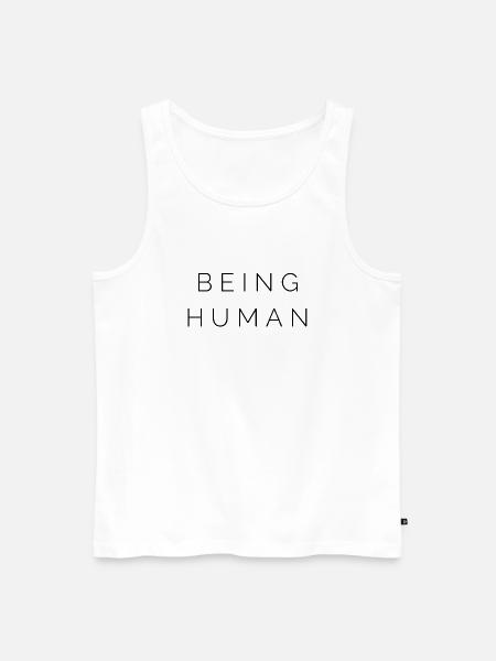 BEING HUMAN Shirt - Männer Premium Bio Tank Top - Weiß