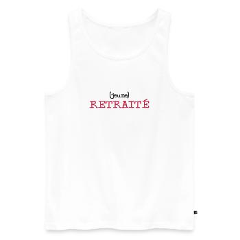 (jeune) Retraité - Débardeur bio Premium Homme - blanc - Devant - Michal (187cm)