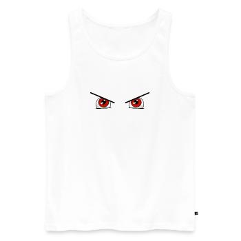 Red eyes for Halloween - Men's Premium Organic Tank Top - white - Front - AI Model Male 178 light (178cm)