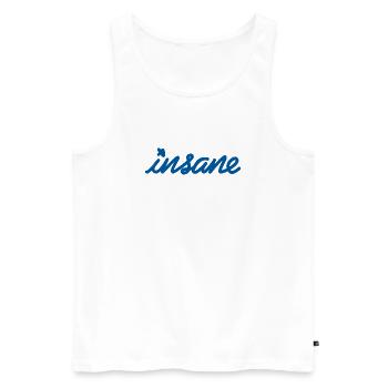 Insane Mindset – Affirme Ton Style - Débardeur bio Premium Homme - blanc - Devant - AI Model Male 178 light (178cm)