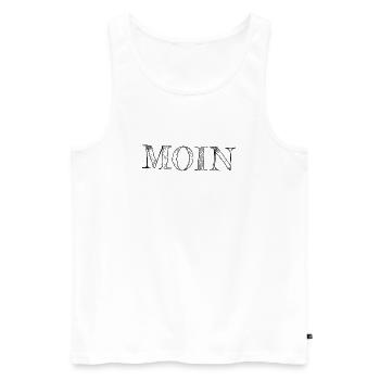 MOIN - Männer Premium Bio Tank Top - Weiß - Vorne - AI Model Male 178 light (178cm)