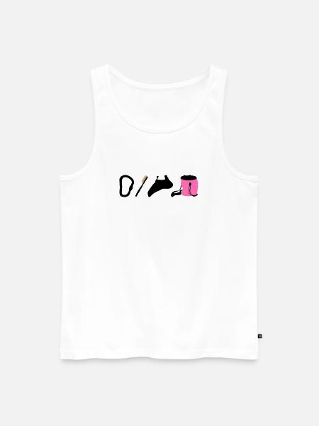 Kletterlogo Boulderemblem Kletterschuhe Bürste - Männer Premium Bio Tank Top - Weiß