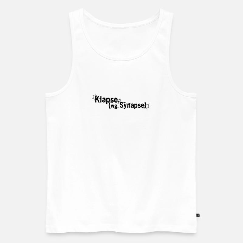 Klapse wegen Synapse - Männer Premium Bio Tank Top - Weiß