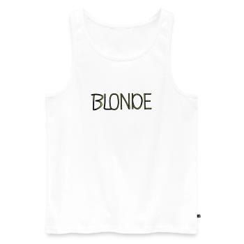 Blonde - Männer Premium Bio Tank Top - Weiß - Vorne - AI Model Male 178 light (178cm)