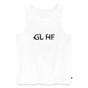 Good luck have fun - Men's Premium Organic Tank Top - white - Front - Michal (187cm)